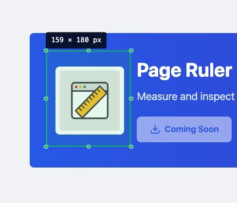 Measuring element dimensions with pixel precision